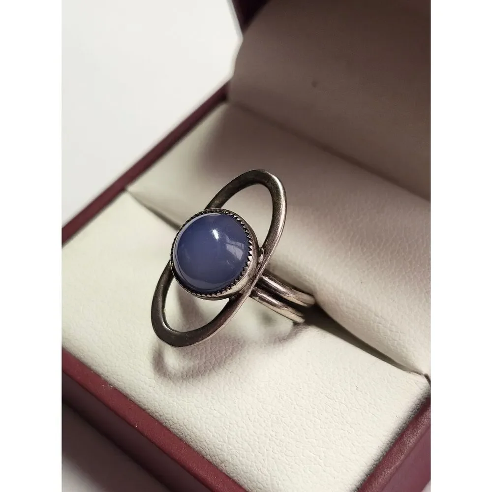 Lavender Cabochon Ring in Sterling Silver Size 5